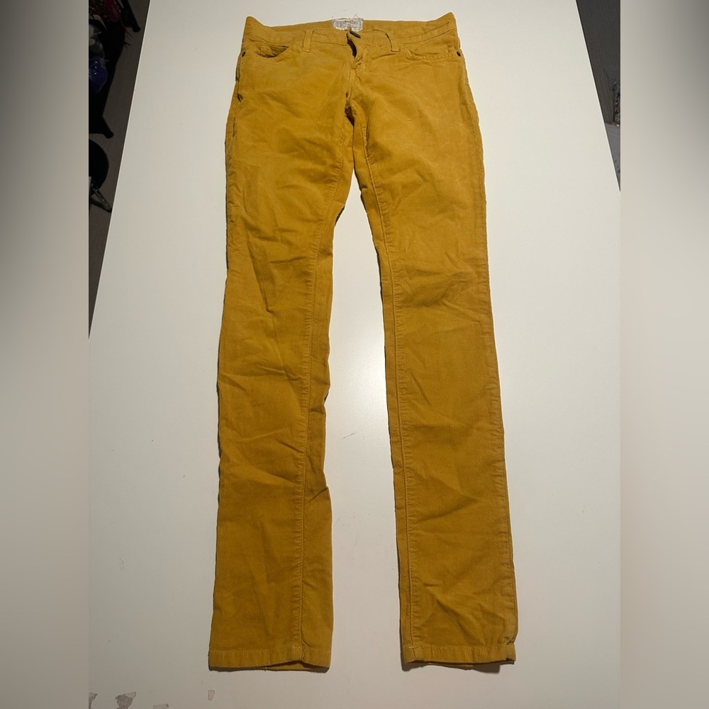 current elliot the skinny vintage mustard jeans size 26